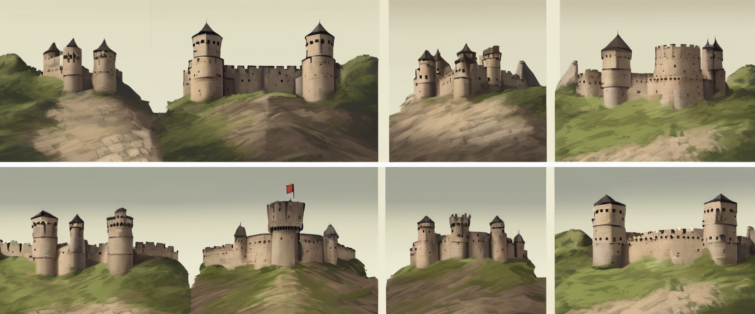 Evolutie van kastelen: motte, donjon, burcht, vesting